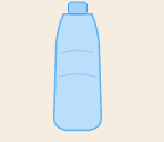 A single-use plastic water bottle.