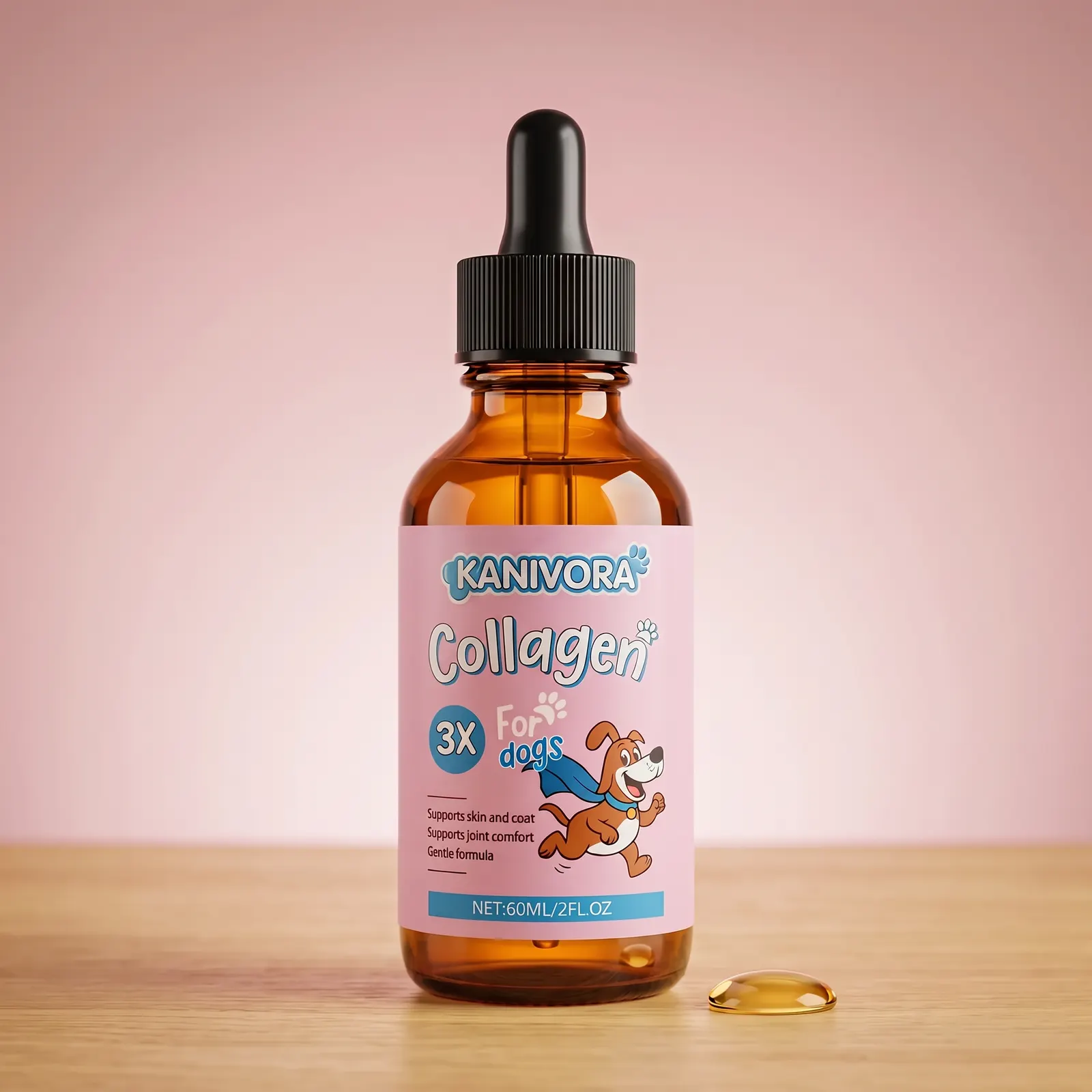 Collagène Liquide pour Chien — Hanches, Articulations & Mobilité